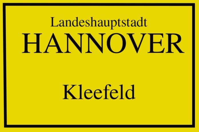 Ortsschild Hannover-Kleefeld