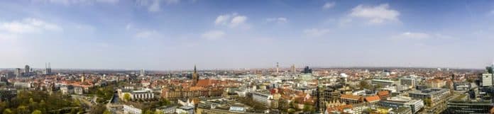 Panorama Blick auf die Innenstadt von Hannover
